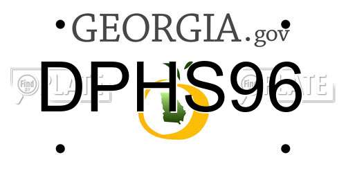 DPHS96 Georgia License Plate