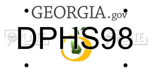 DPHS98 Georgia License Plate
