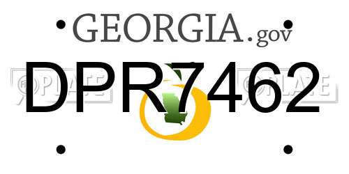 DPR7462 Georgia License Plate