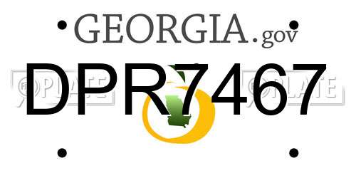 DPR7467 Georgia License Plate