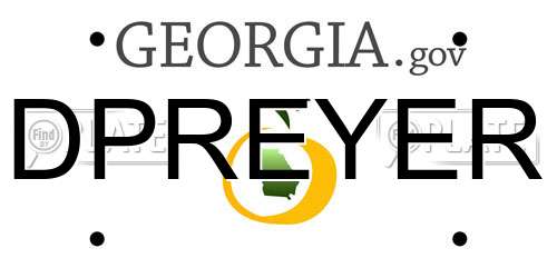DPREYER Georgia License Plate