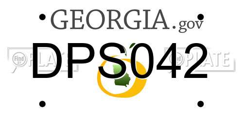 DPS042 Georgia License Plate