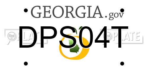 DPS04T Georgia License Plate