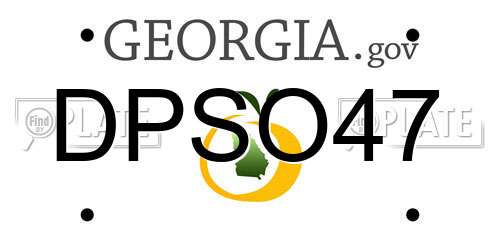 DPSO47 Georgia License Plate
