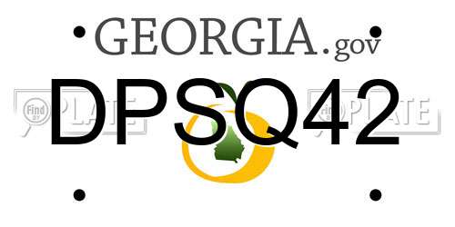 DPSQ42 Georgia License Plate
