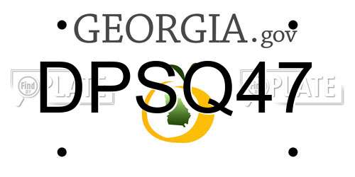 DPSQ47 Georgia License Plate