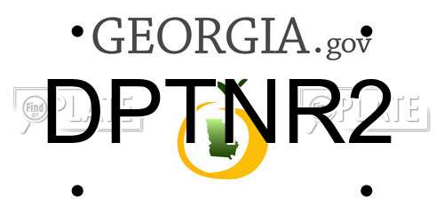 DPTNR2 Georgia License Plate