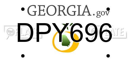 DPY696 Georgia License Plate