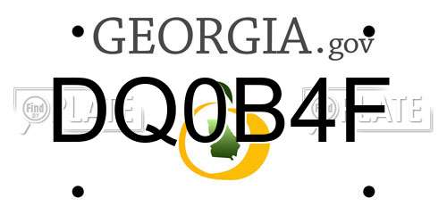 DQ0B4F Georgia License Plate