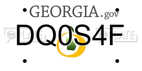 DQ0S4F Georgia License Plate