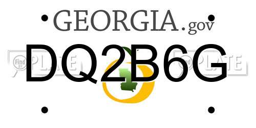 DQ2B6G Georgia License Plate