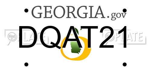DQAT21 Georgia License Plate