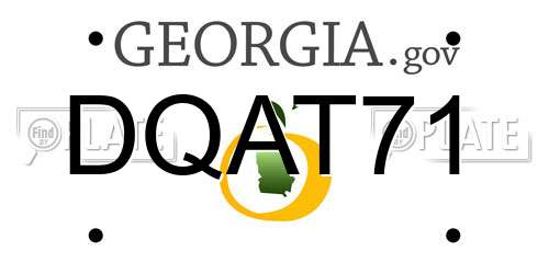 DQAT71 Georgia License Plate