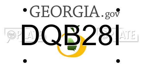 DQB28I Georgia License Plate