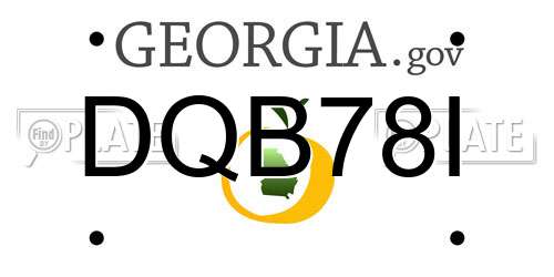 DQB78I Georgia License Plate