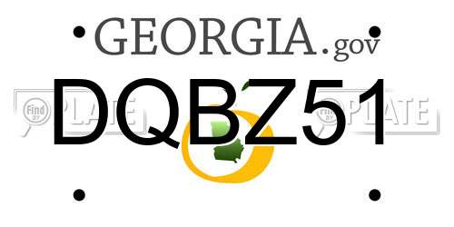 DQBZ51 Georgia License Plate