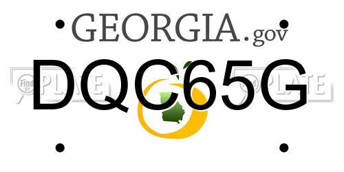 DQC65G Georgia License Plate