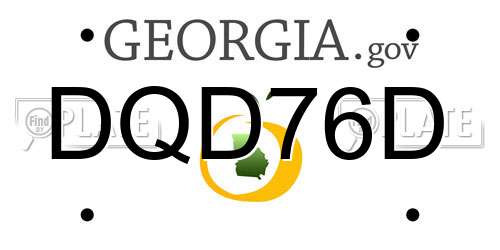DQD76D Georgia License Plate
