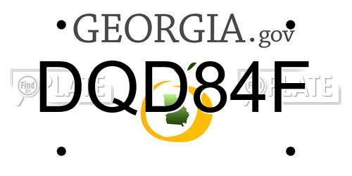 DQD84F Georgia License Plate