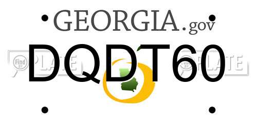 DQDT60 Georgia License Plate