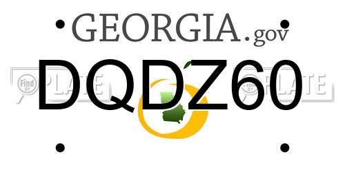 DQDZ60 Georgia License Plate