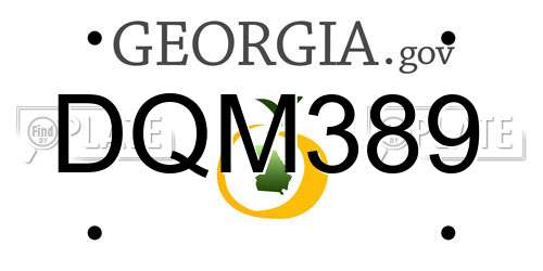 DQM389 Georgia License Plate