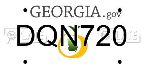 DQN720 Georgia License Plate
