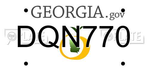 DQN770 Georgia License Plate