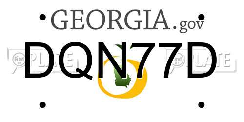 DQN77D Georgia License Plate