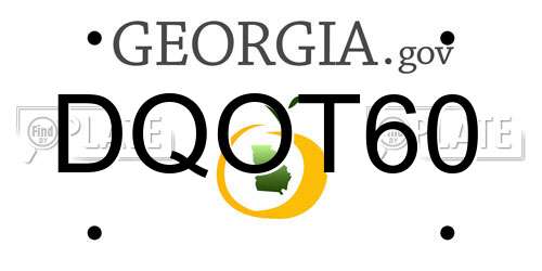 DQOT60 Georgia License Plate
