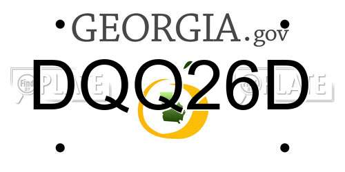 DQQ26D Georgia License Plate
