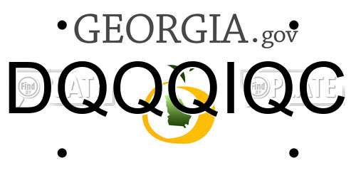 DQQQIQC Georgia License Plate
