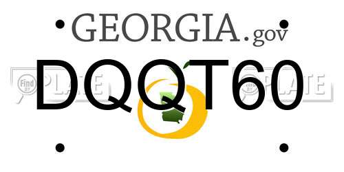 DQQT60 Georgia License Plate