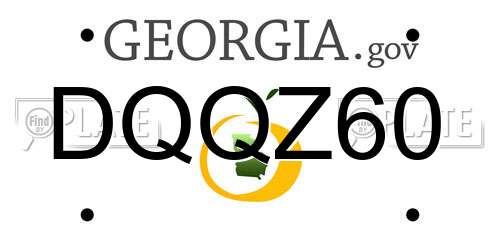 DQQZ60 Georgia License Plate