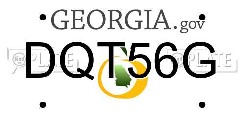 DQT56G Georgia License Plate