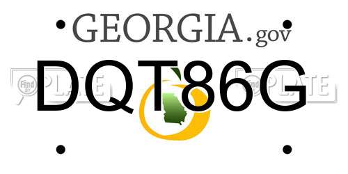 DQT86G Georgia License Plate