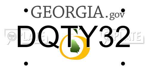 DQTY32 Georgia License Plate