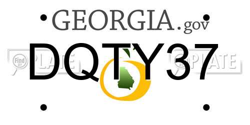 DQTY37 Georgia License Plate