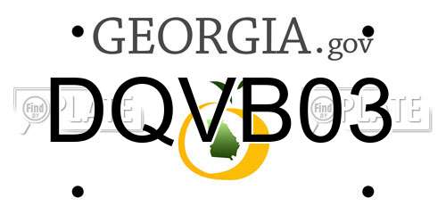 DQVB03 Georgia License Plate