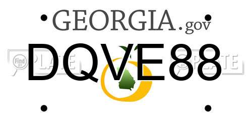DQVE88 Georgia License Plate