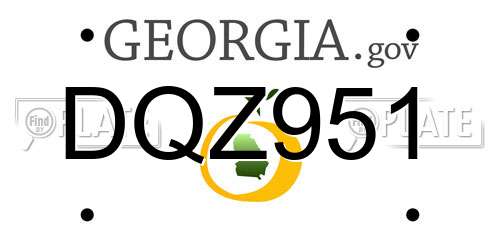 DQZ951 Georgia License Plate