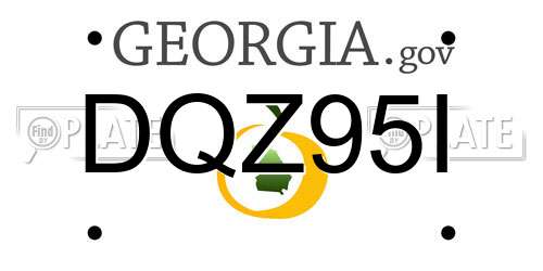 DQZ95I Georgia License Plate