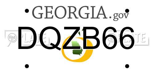 DQZB66 Georgia License Plate
