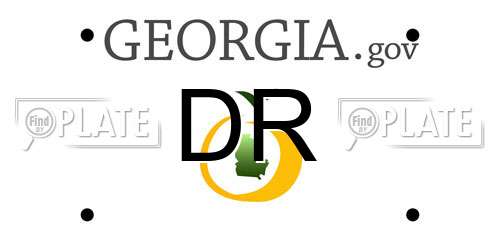 DR Georgia License Plate