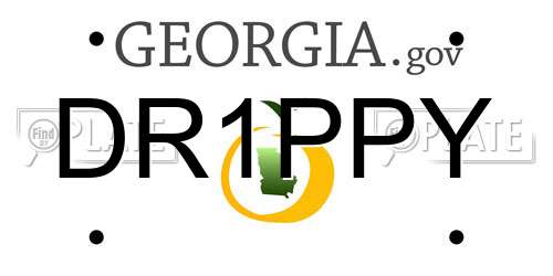 DR1PPY Georgia License Plate