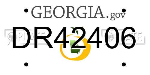 DR42406 Georgia License Plate