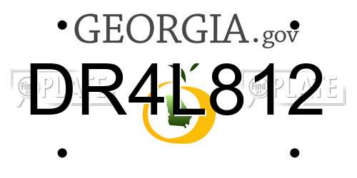 DR4L812 Georgia License Plate