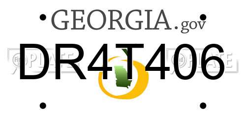 DR4T406 Georgia License Plate
