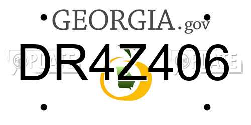 DR4Z406 Georgia License Plate