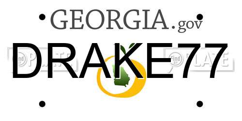 DRAKE77 Georgia License Plate